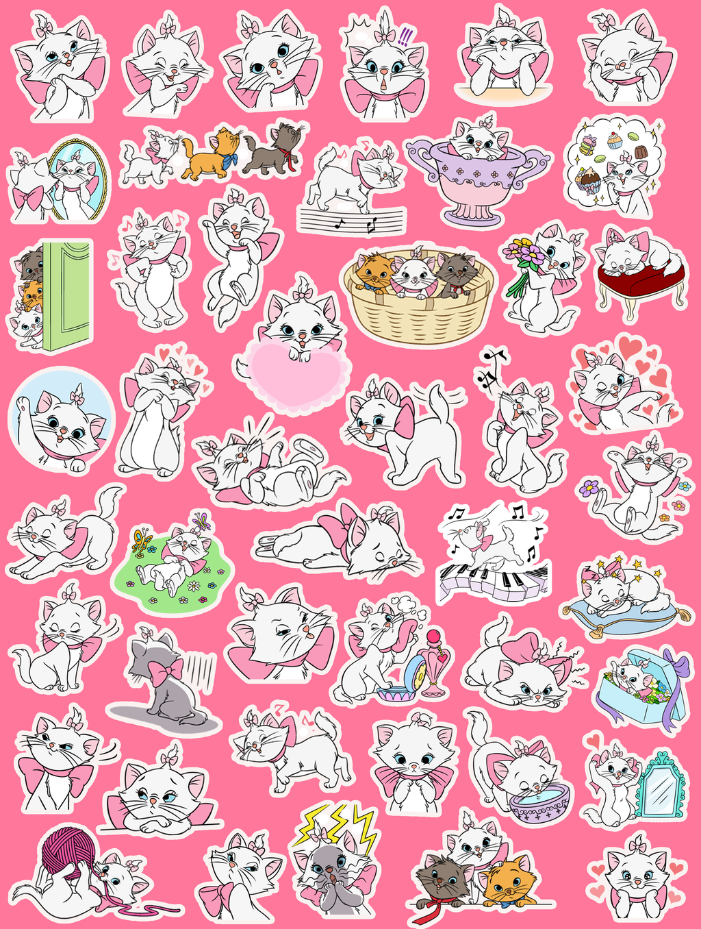 Marie Cat Journaling Stickers