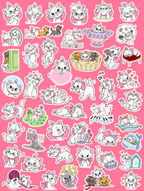 Marie Cat Journaling Stickers
