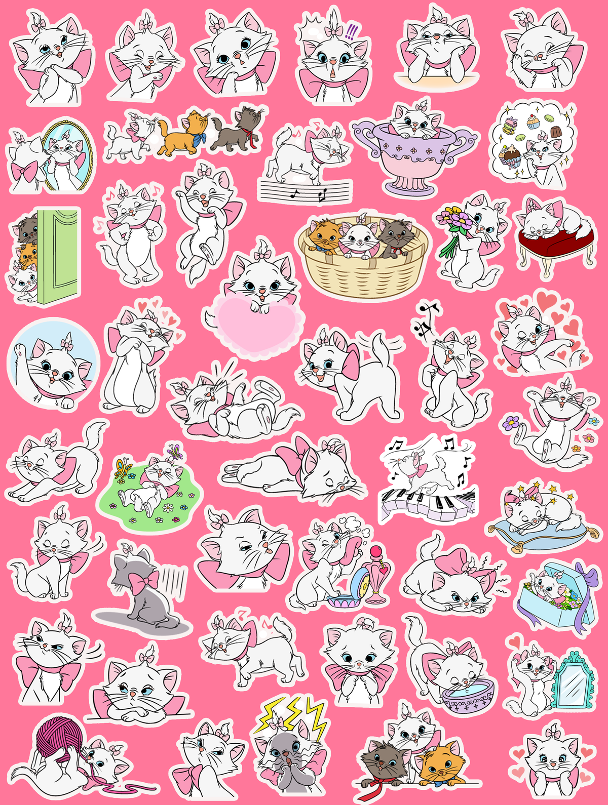 Marie Cat Journaling Stickers