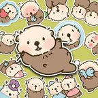 Fluffy Otter Journaling Stickers