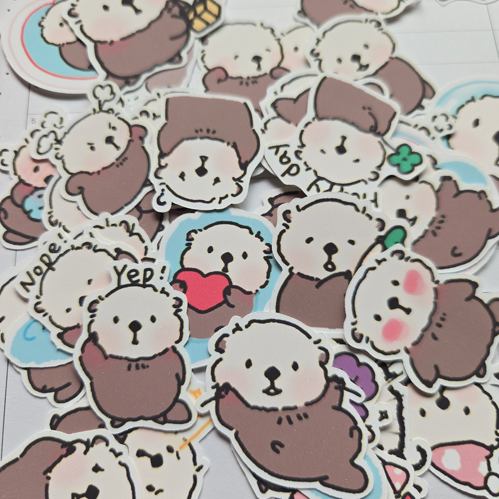 Fluffy Otter Journaling Stickers