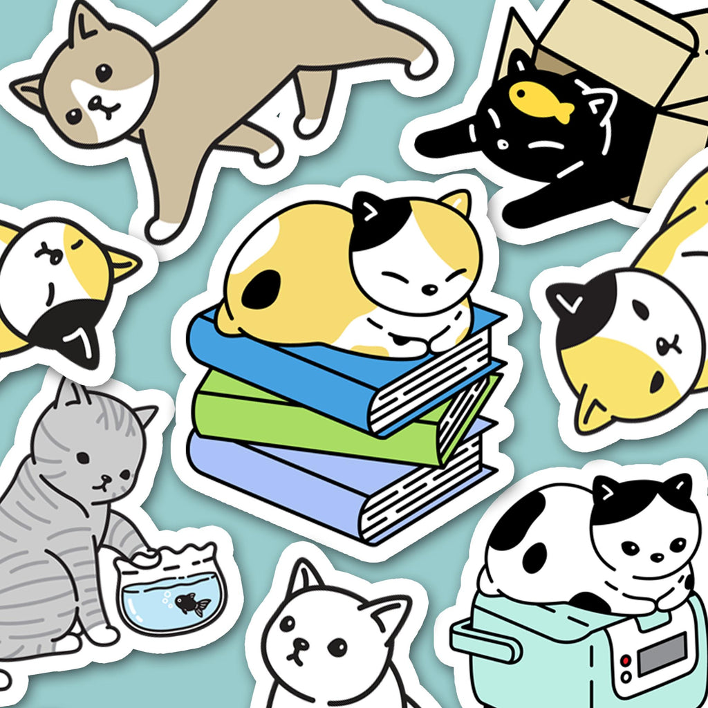 Cozy Cats at Home Journaling Stickers
