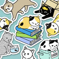 Cozy Cats at Home Journaling Stickers