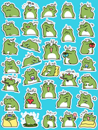 Daily Frogs Journaling Stickers