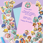 Hatsune Miku & Friends Journaling Stickers