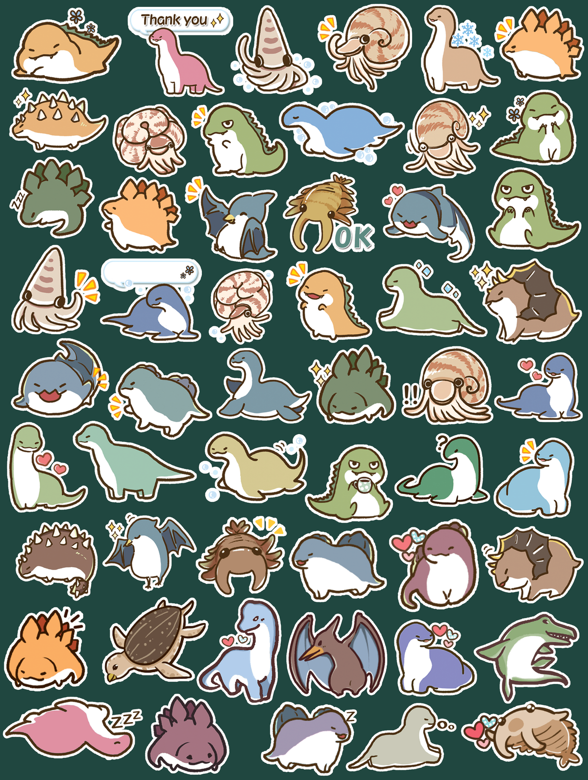 Adorable Dinos Journaling Stickers