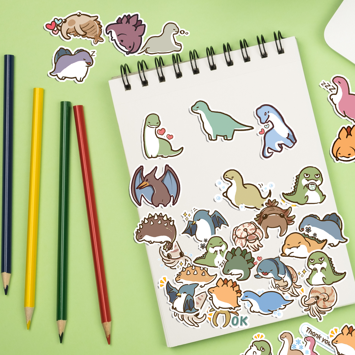 Adorable Dinos Journaling Stickers