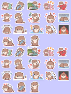 Baby Otter Journaling Stickers