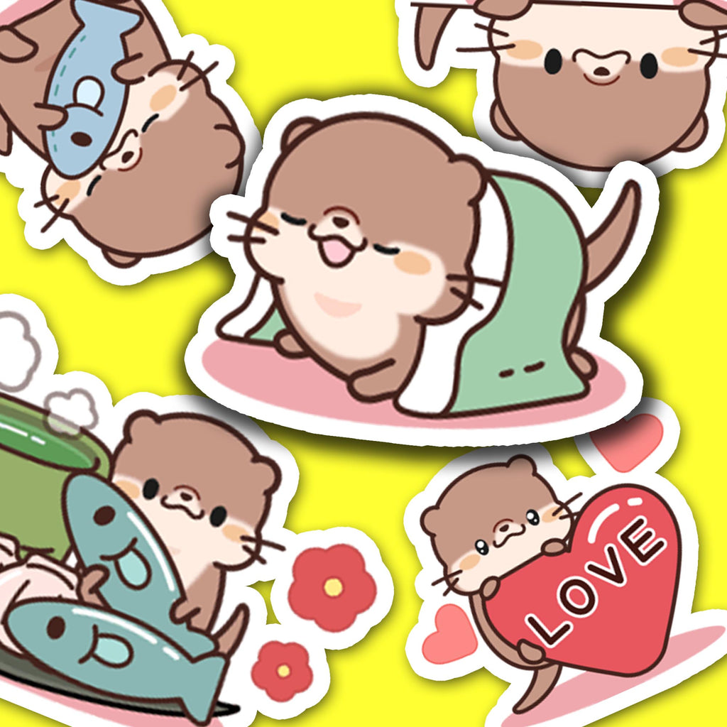 Baby Otter Journaling Stickers