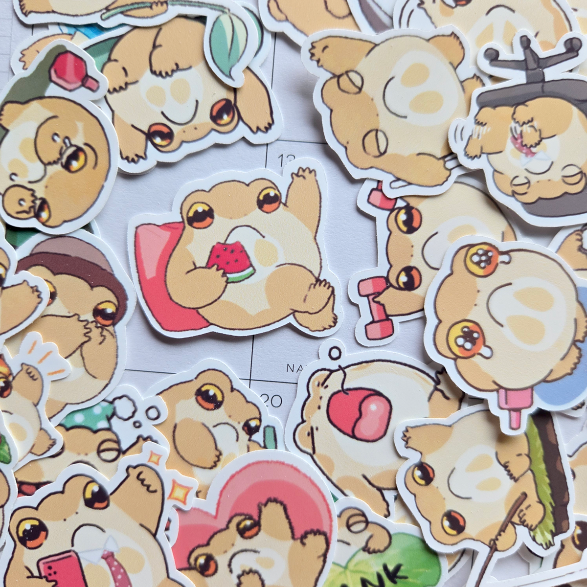 Grumpy Rainfrog Journaling Stickers