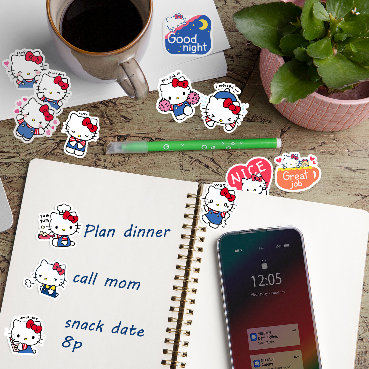 Classic Hello Kitty Journaling Stickers