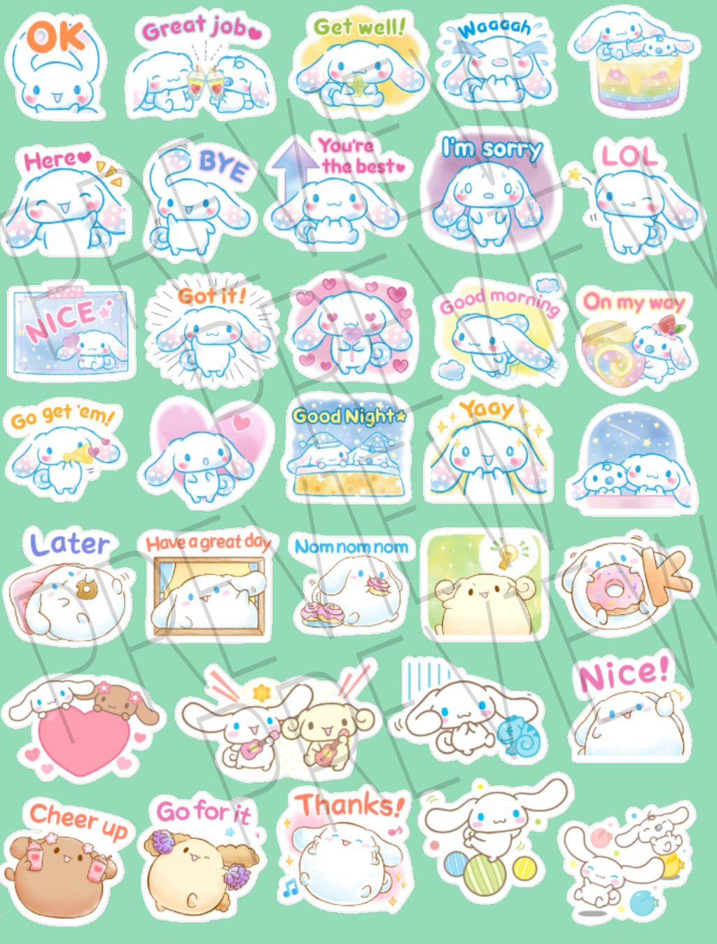 Cinnamoroll Celebration Journaling Stickers