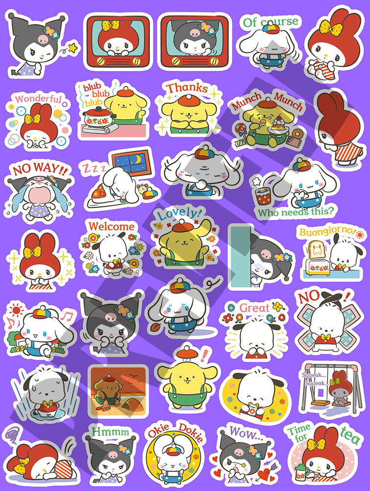 Baby Sanrio Journaling Stickers