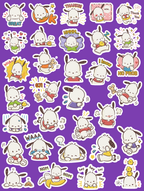 Pochacco Expressions Journaling Stickers