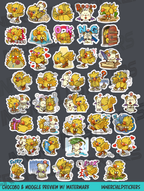 Chocobo and Moogle Journaling Stickers