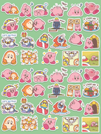 Kirby Puffball Journaling Stickers