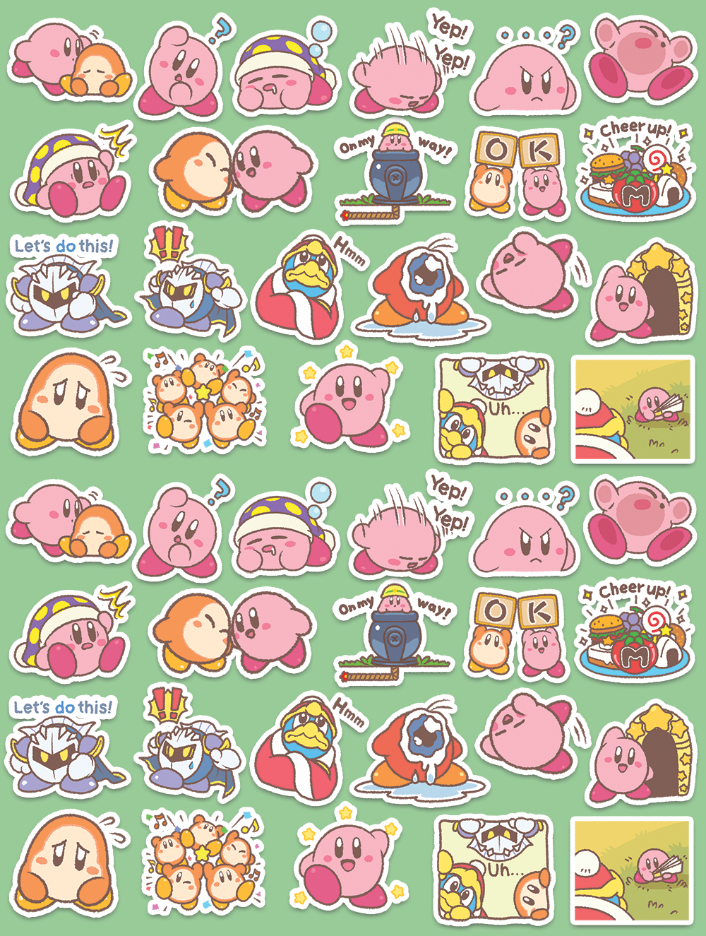 Kirby Puffball Journaling Stickers