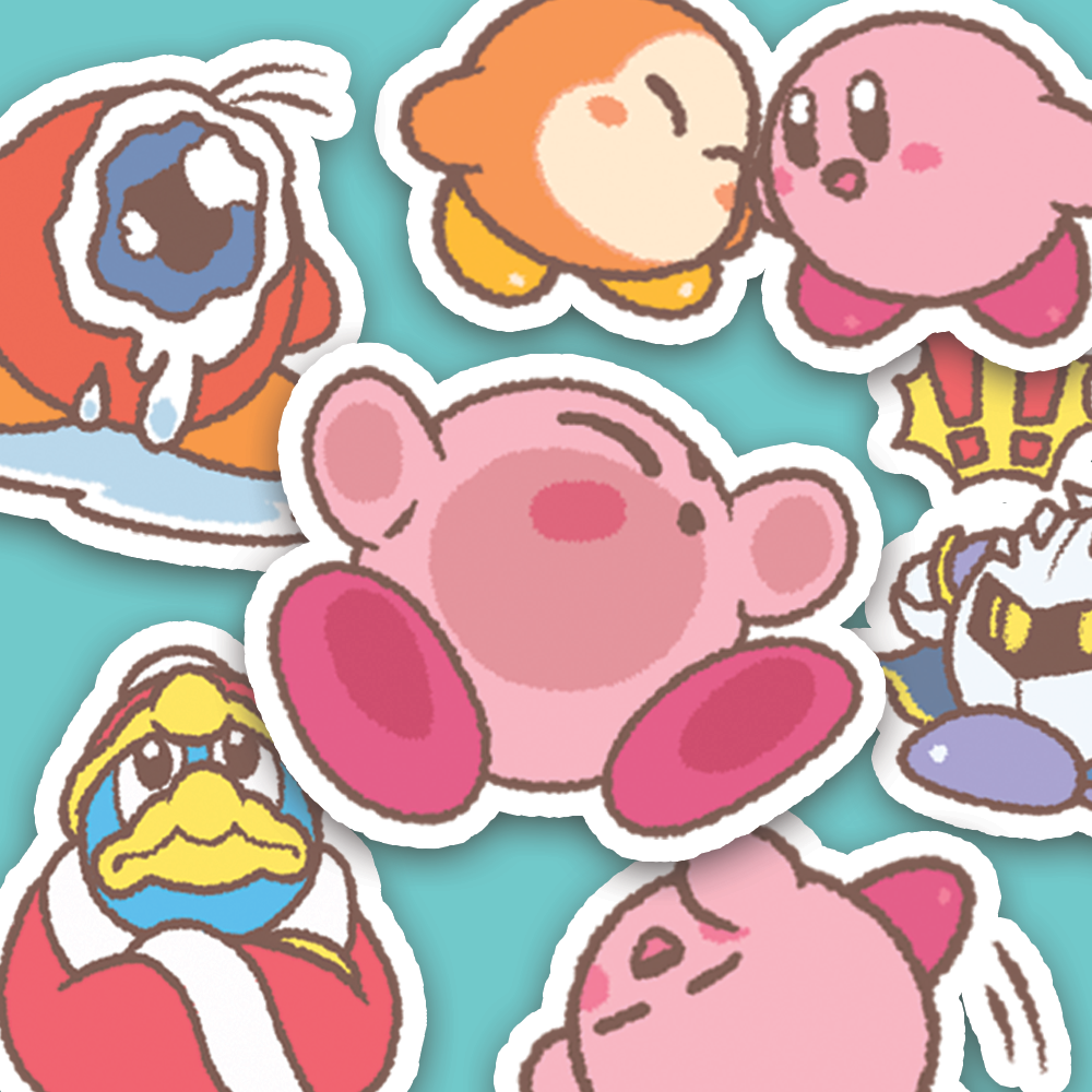 Kirby Puffball Journaling Stickers
