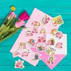 Kirby Puffball Journaling Stickers