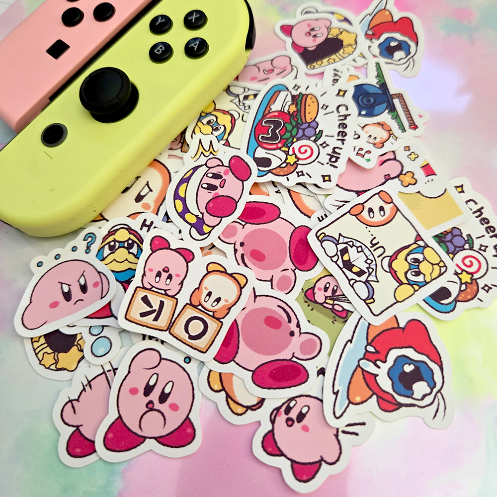 Kirby Puffball Journaling Stickers