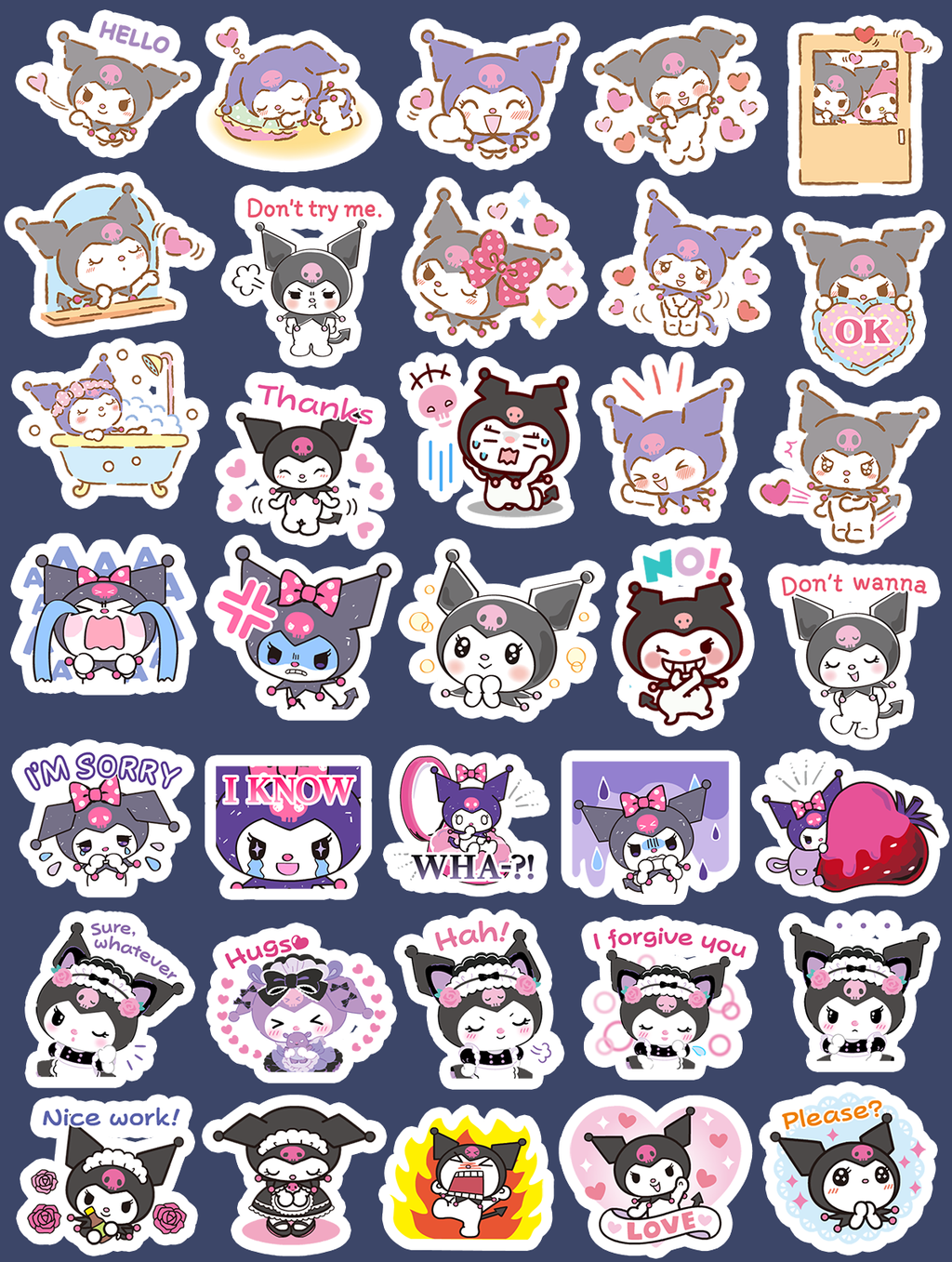 Daily Kuromi Journaling Stickers