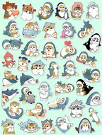Shark Cat Journaling Stickers