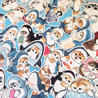 Shark Cat Journaling Stickers