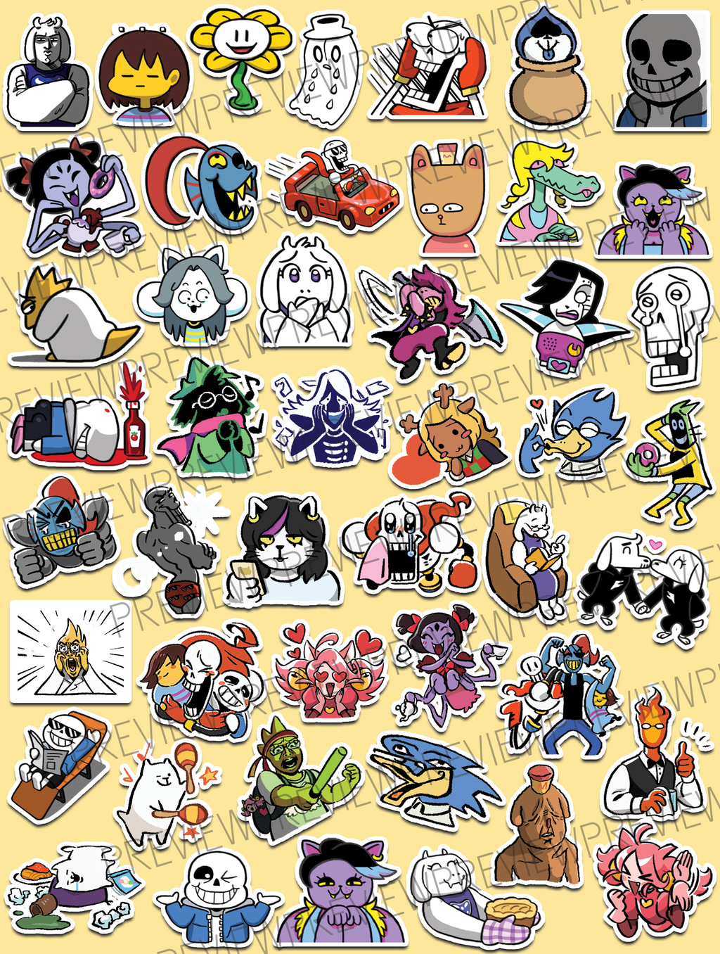 Undertale and Deltarune Journaling Stickers