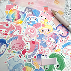 My Melody 50th Anniversary Journaling Stickers