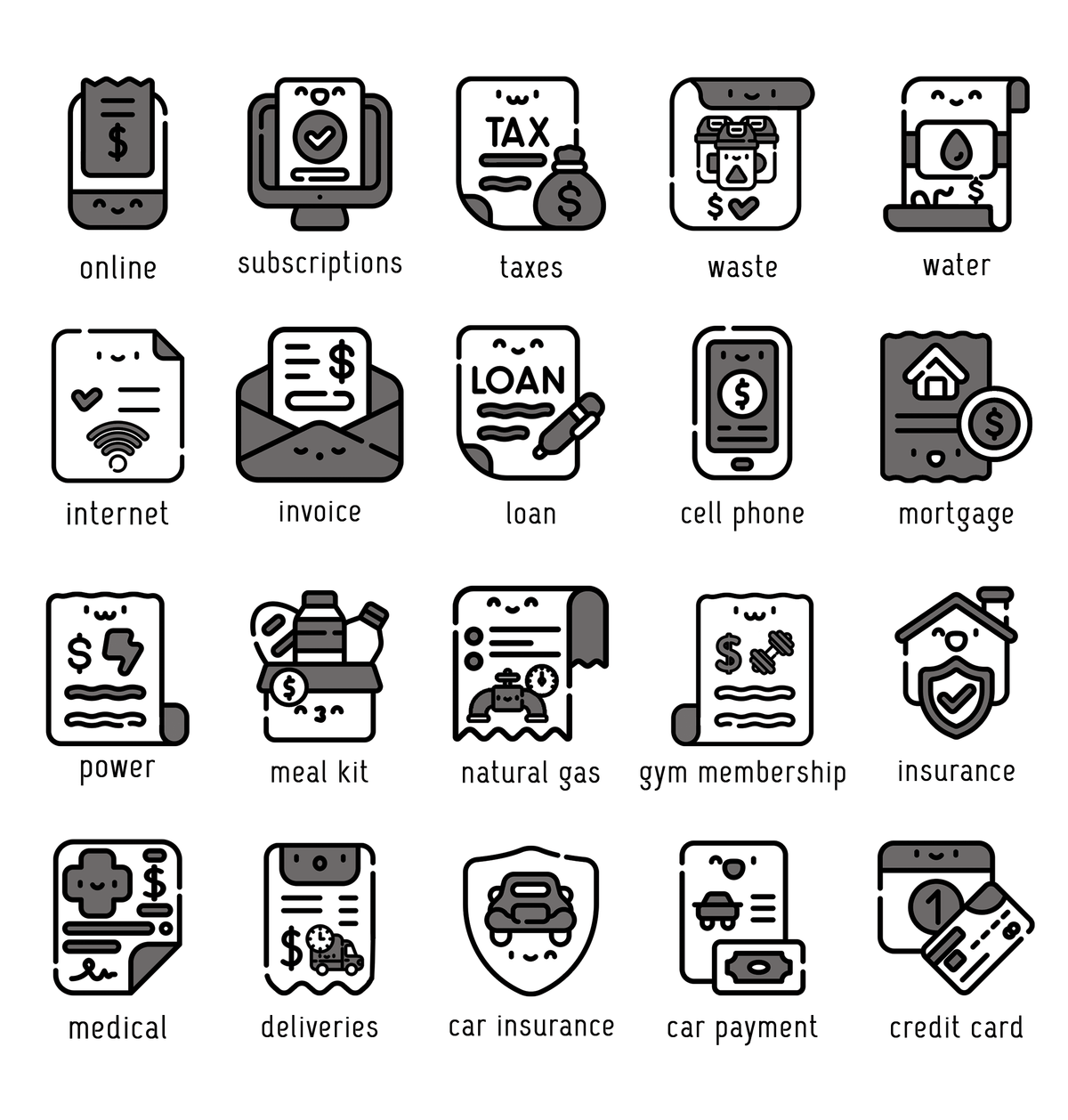 Bills & Payments Agenda Stickers