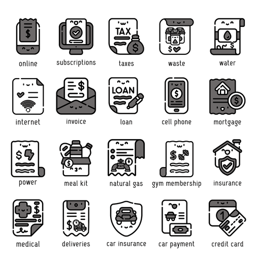 Bills & Payments Agenda Stickers