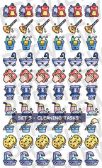 Household Tasks Stickers Choose Your Set