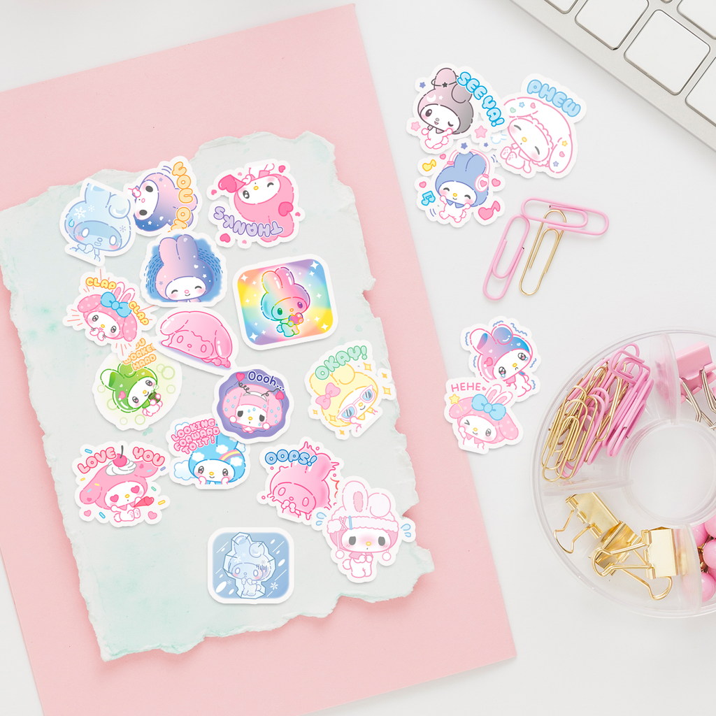My Melody 50th Anniversary Journaling Stickers