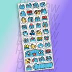 Blue Cat Emote Stickers