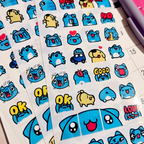 Blue Cat Emote Stickers