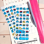 Blue Cat Emote Stickers