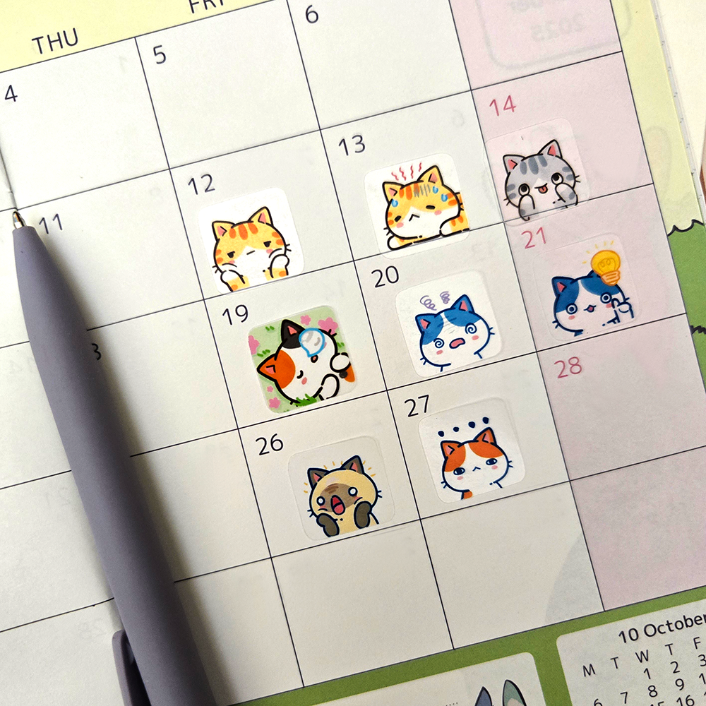 MinMin Kitten Emote Stickers