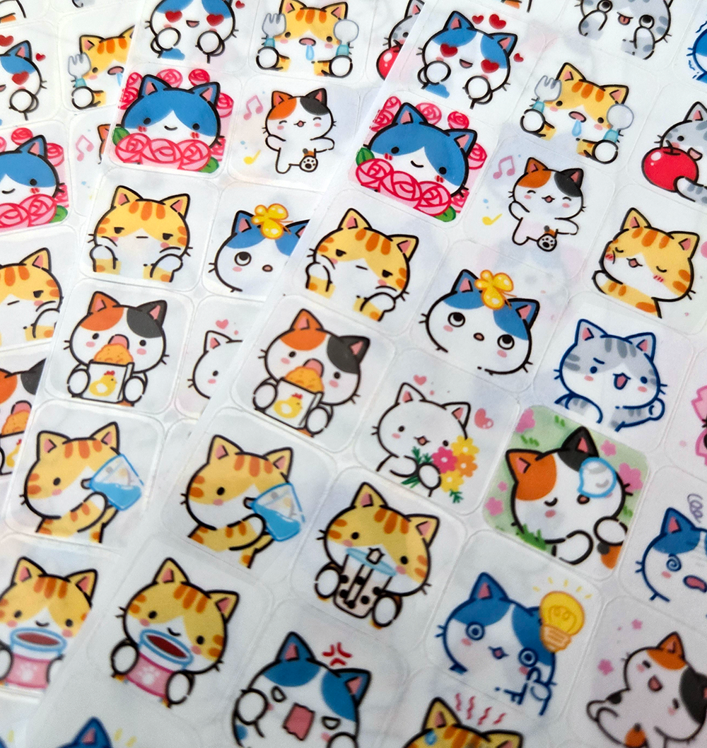 MinMin Kitten Emote Stickers