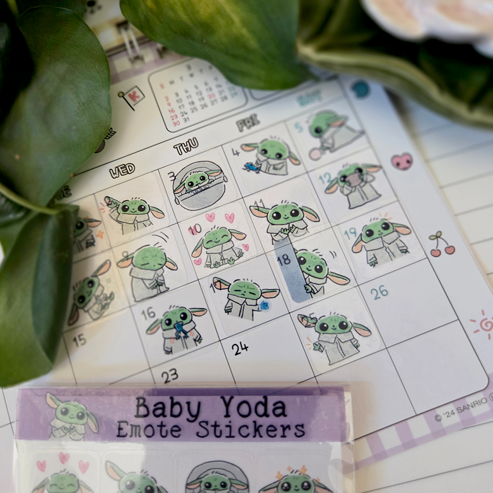 Baby Yoda Grogu Emote Stickers