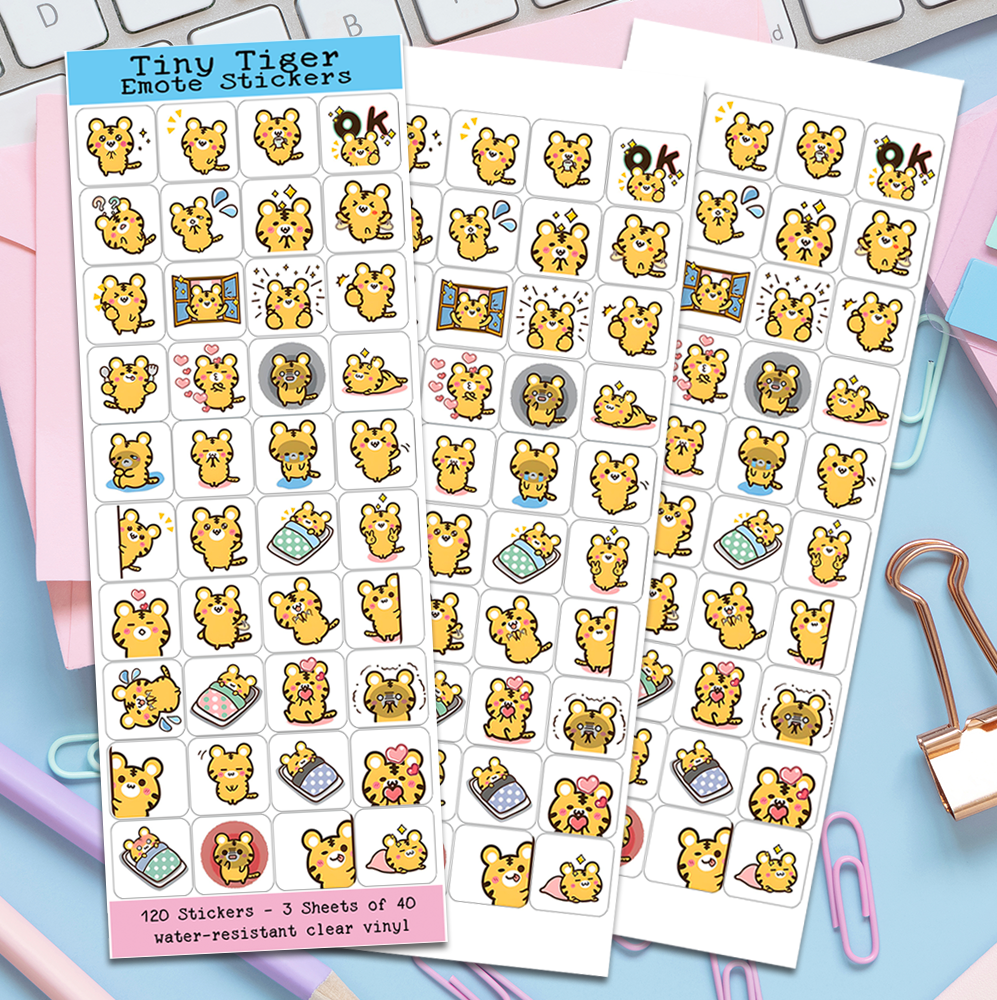 Tiny Tiger Emote Stickers