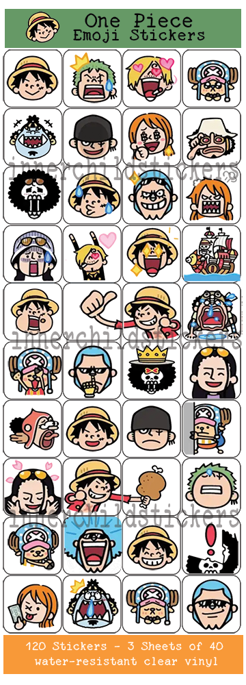 One Piece Emote Stickers