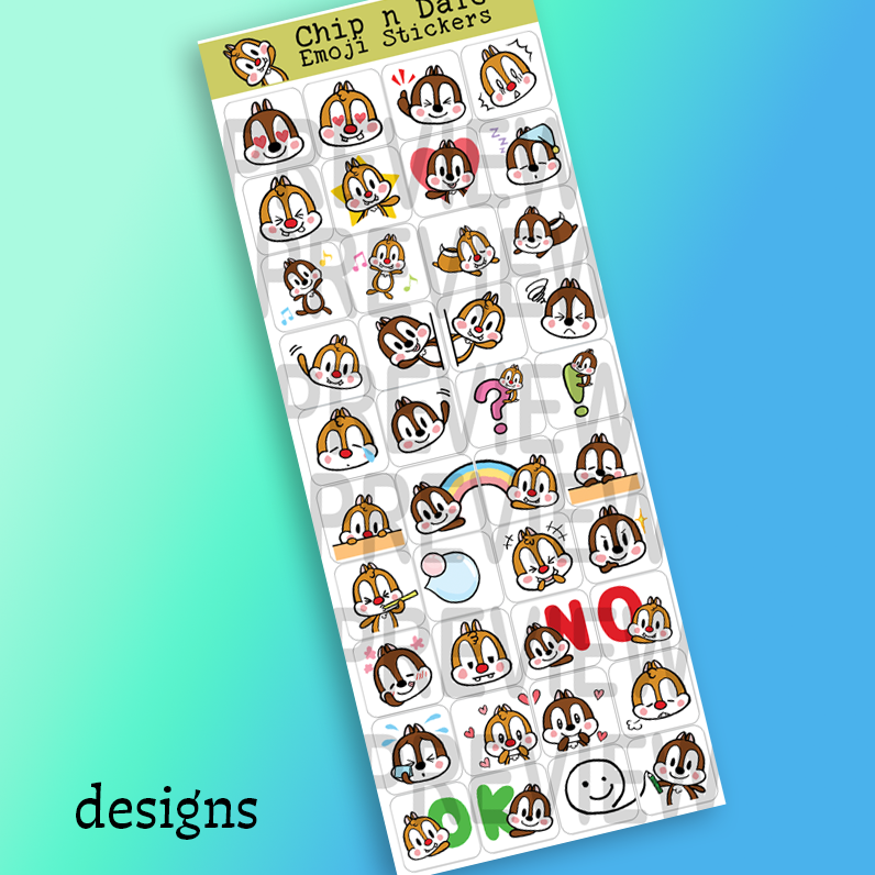 Chip n Dale Emote Stickers