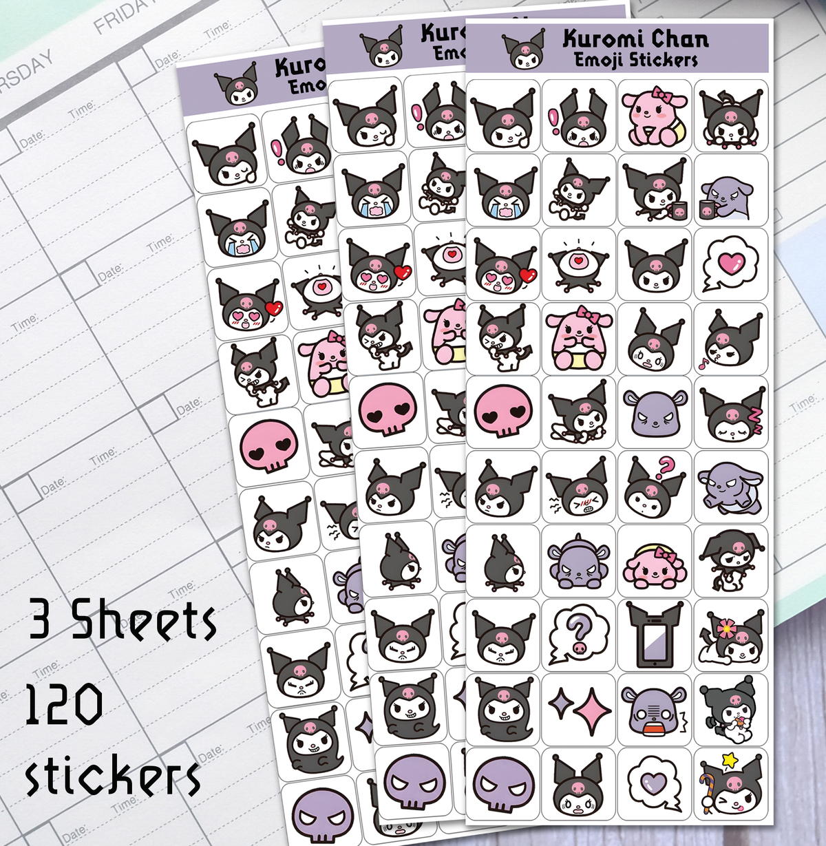 Kuromi Emote Stickers