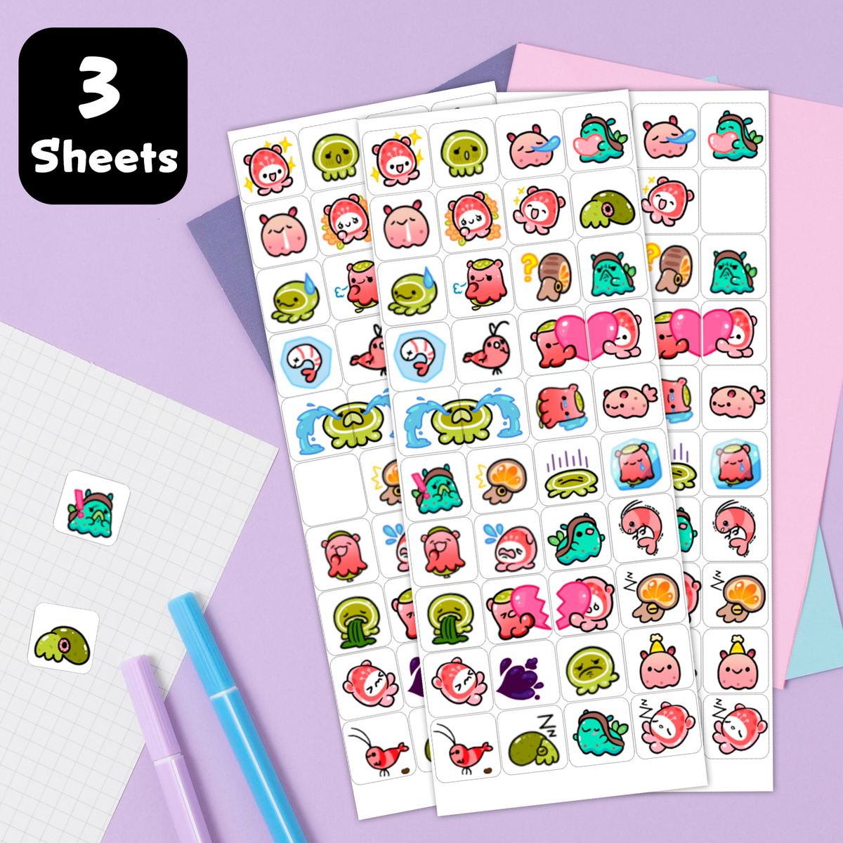 Ocean Creatures Emote Stickers