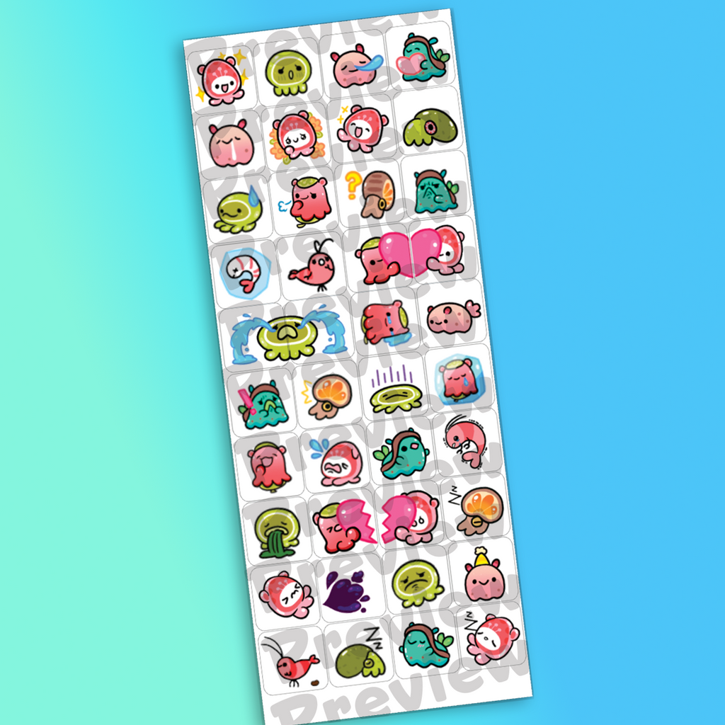 Ocean Creatures Emote Stickers