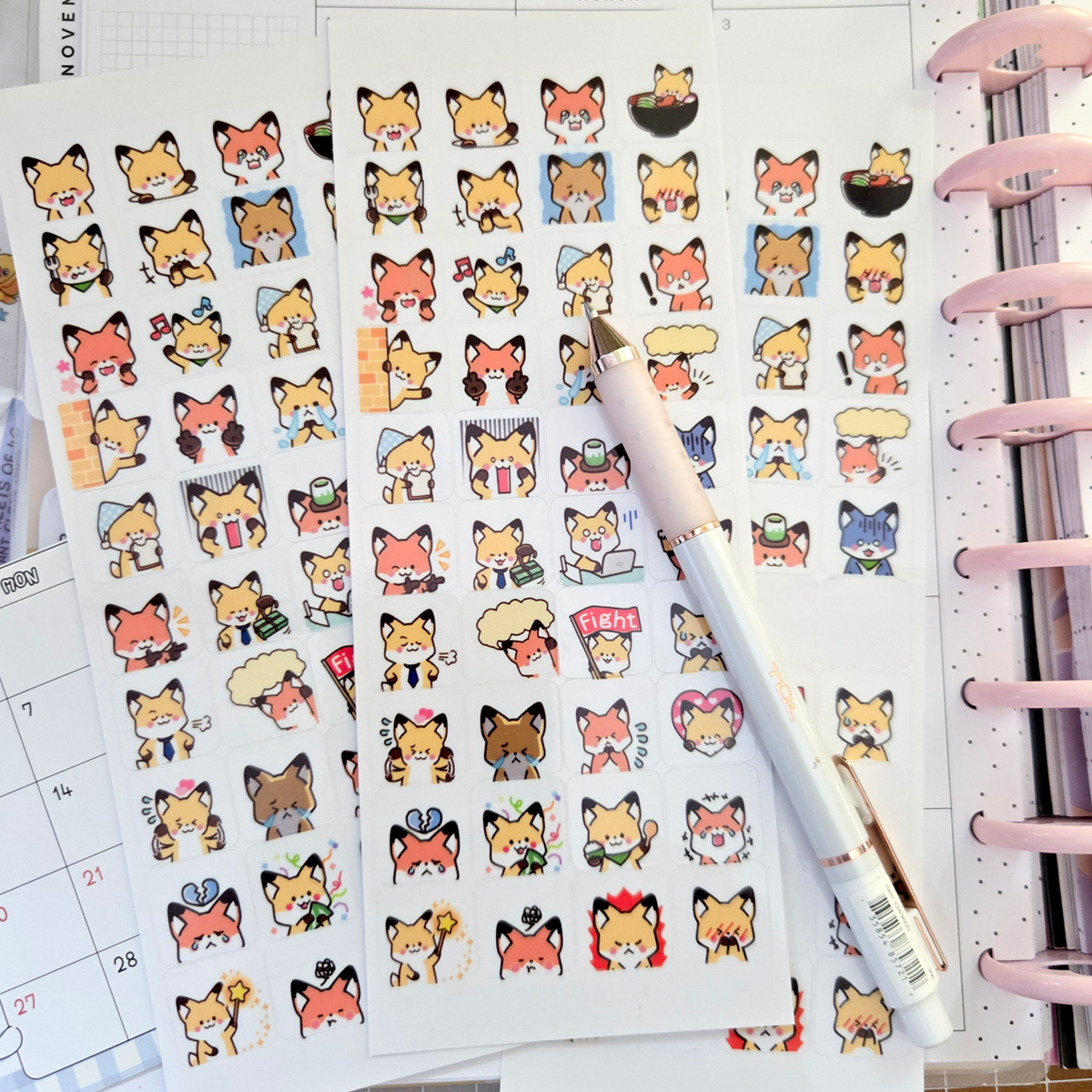 Red Fox Emote Stickers