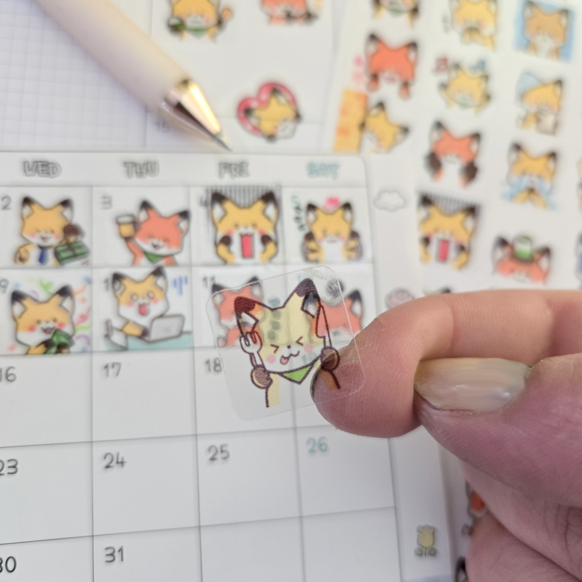 Red Fox Emote Stickers