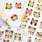 Red Fox Emote Stickers