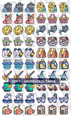 Household Tasks Stickers Choose Your Set