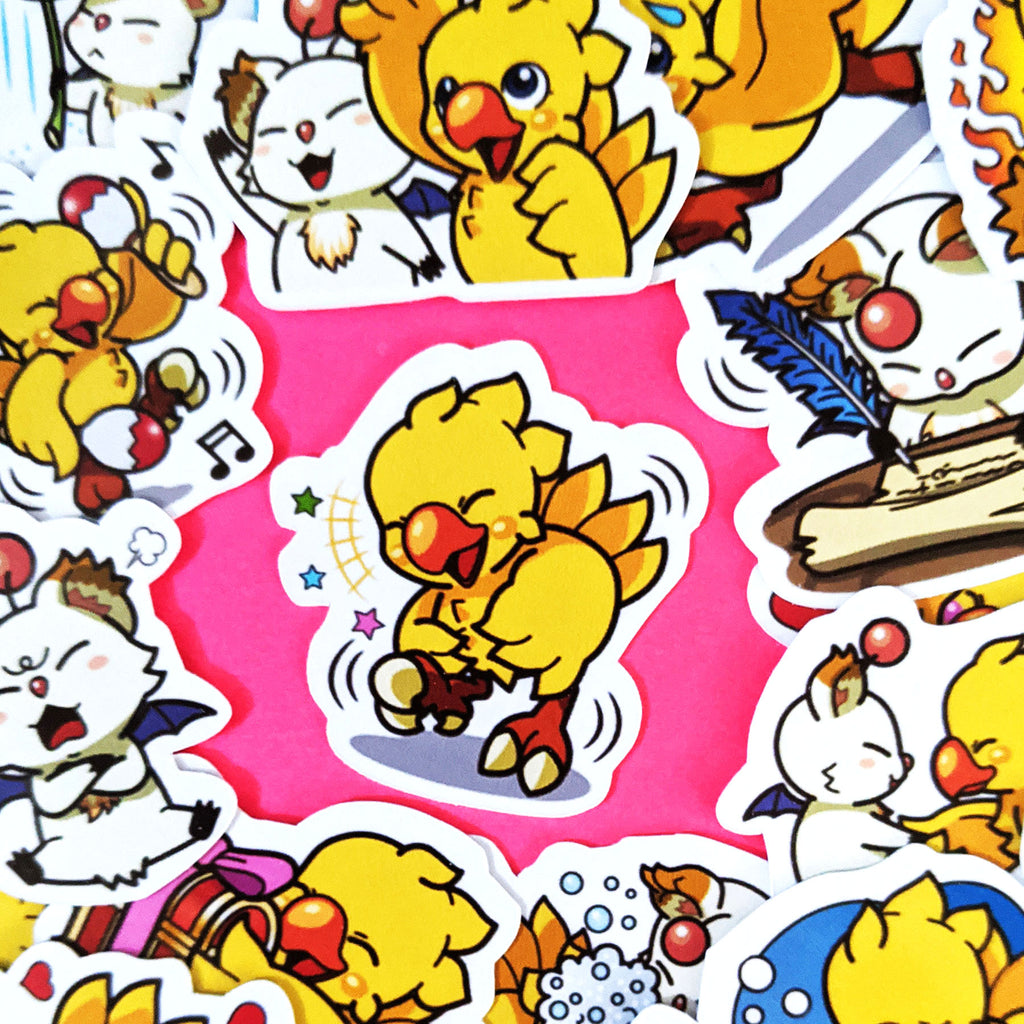 Chocobo and Moogle Journaling Stickers